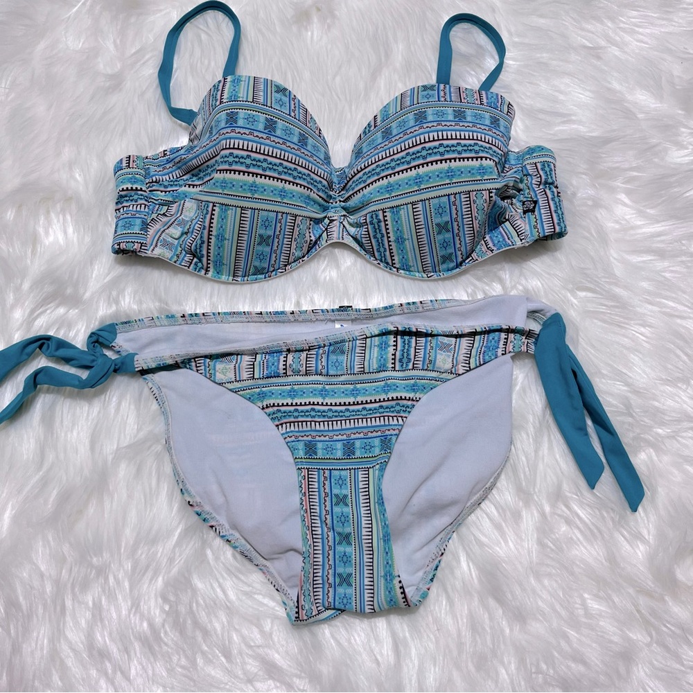 La‎ Vie En Rose blue bikini size M(D)